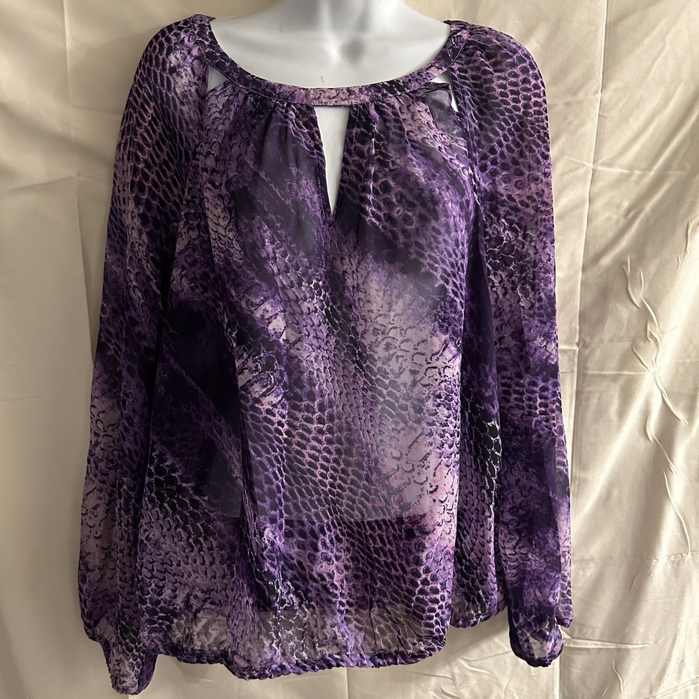 Large Jennifer Lopez Purple Snake Print Peep Top #1893*8 (JFT)